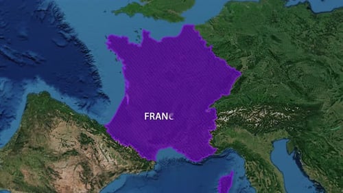 Fronteiras do país da França no mapa