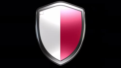Malta Emblem Transition with Alpha Channel - 4K Resolution