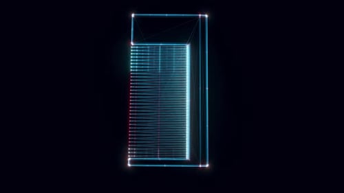 Hair Comb Hologram Rotating 4k