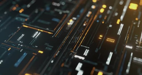 Futuristic virtual CPU processor on cryptography concept.