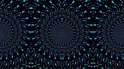 lignes circulaires kaléidoscope abstrait multicolore rotatif fond noir