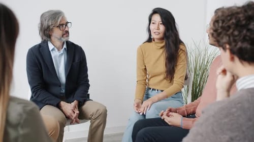 Support Group Meeting, Talking About Mental Health