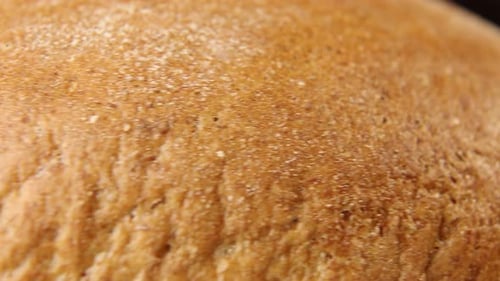 Macro Shot of a Loaf of Bread Crust
