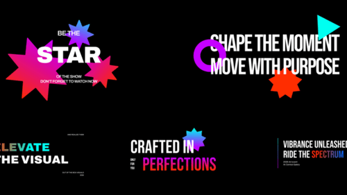 Paquete de títulos multicolores After Effects