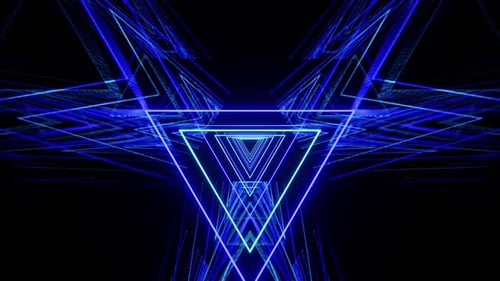 Dark Blue Neon Show For Party Background Vj Loop HD