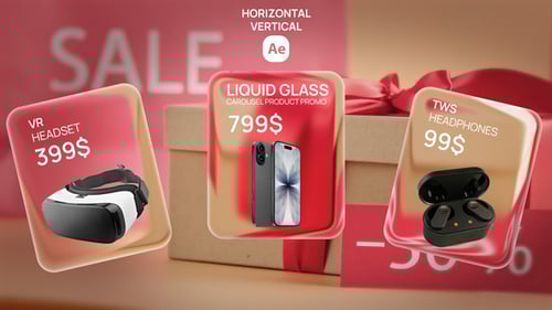 Dynamic Product Showcase with Liquid Glass Effect Cards