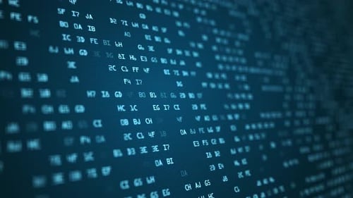 Futuristic information technology background. binary code high tech background.