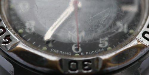 Close Up of a Submarine Wristwatch