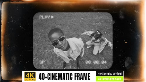 Vintage Film Frame Overlays with Retro Grain Effects