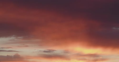 Beautiful Sunset Sky with Clouds
