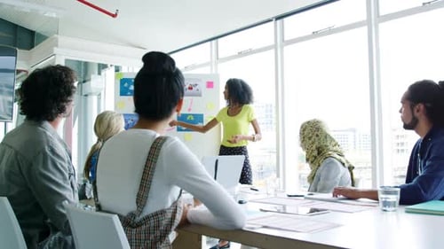 Creatives meeting in a modern office