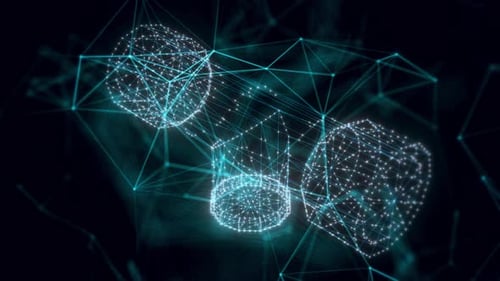 Pipes Set Hologram Close Up 4k