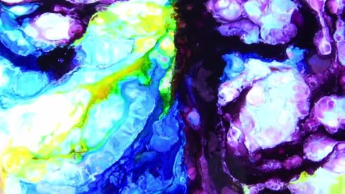 Abstract Swirling Ink Background with Vivid Colors