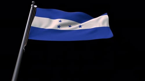Honduras National Flag Waving Animation