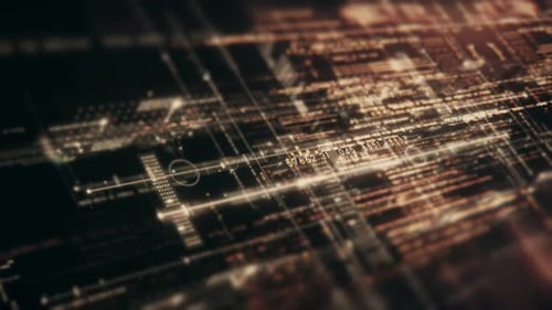 Futuristic Data Grid Technology Background Loop