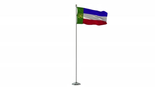 Realistic Country Flag Waving Animation on Pole