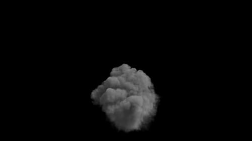 Realistic Smoke Burst Alpha Channel Overlay