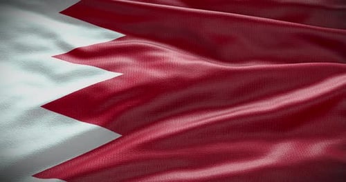 Realistic Waving Flag of Bahrain Loopable Background