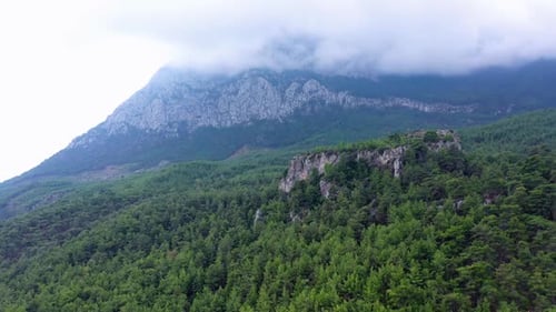 Aerial View of Green Mountain Landscape