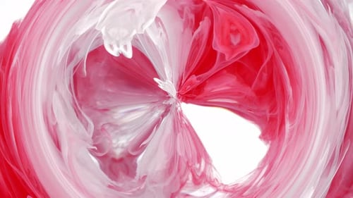 Abstract Swirling Patterns of Red and White