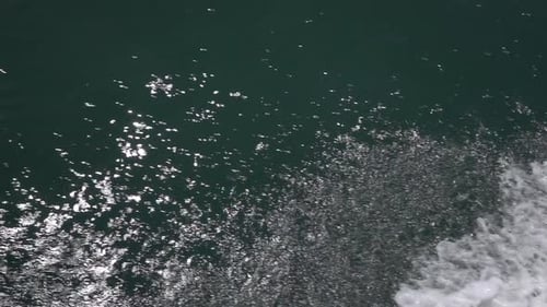 Foamy Ocean Water Splashing and Bubbling Dynamically