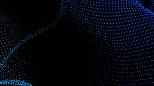 Abstract Blue Particle Wave Loop Background