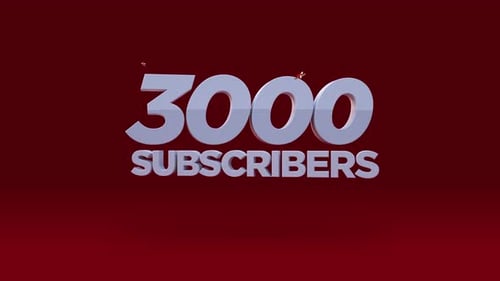 YouTube Subscriber Milestone 3D Reveal Animation