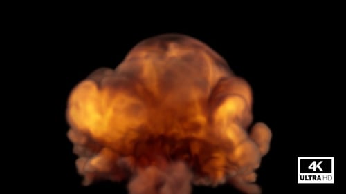 Powerful Fire Blast with Dynamic Smoke Visual Effect