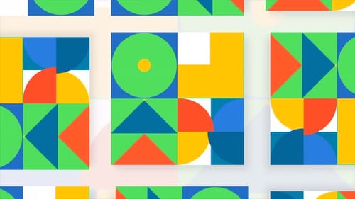 Colorful Abstract Geometric Pattern Flat Design Background