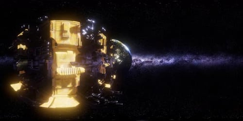 Big Alien Mothership. VR 360 Virtual Reality