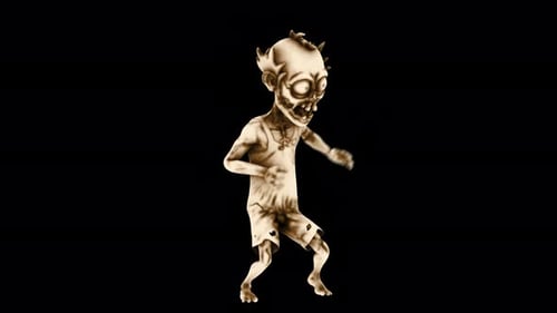 Zombie dancing twist with alpha channel