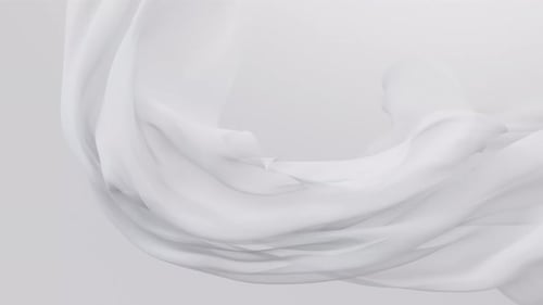 Elegant Flowing White Fabric Background Animation