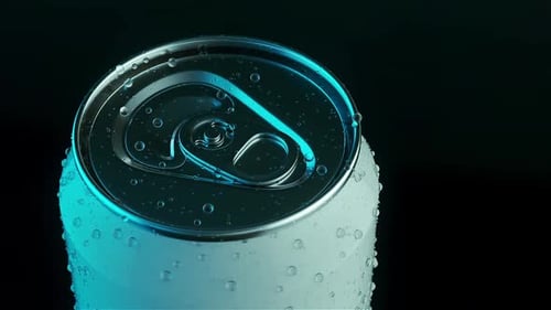 Animated Cold Drink Can With Condensation