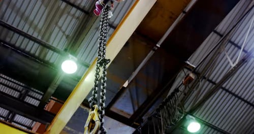 Hoist Machine Hanging in Workshop 4k