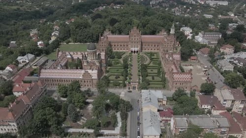 Hito de Chernivtsi Imágenes aéreas de la Universidad Nacional de Chernivtsi