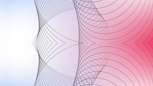 Geometric ribbon line morphing animation. Ribbon line geometric colorful line. Vd 746