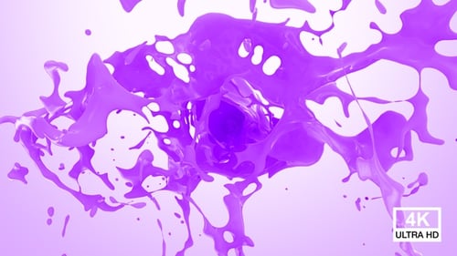 Abstract Fluid Paint Splash Revealing an Image