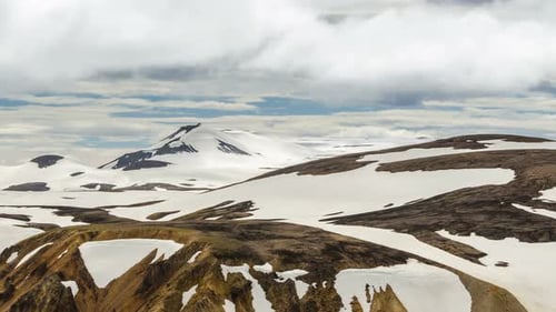 Clouds in Winter Mountains