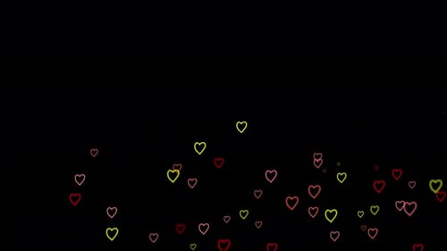 Minimalist Floating Hearts Animation Overlay