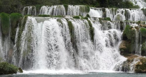 Skradin's Waterfall, Skradinski Buk, Krka Natural Park, Near Sibenik in Damaltia, Croatia