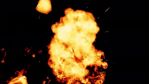 Realistic Fire Explosion Transition Effect