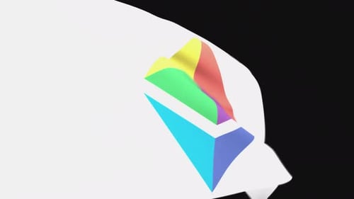 Colorful Geometric Diamond Logo Reveal Transition