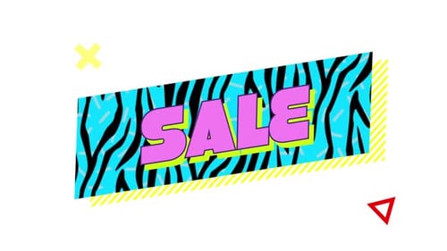Retro Pop Art Style Sale Text Animation