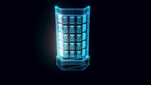 Market Stand Cards Hologram Rotating 4k