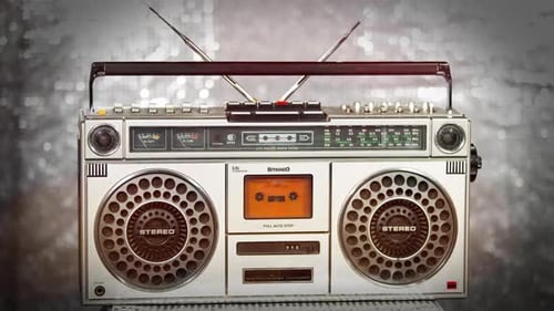 Ghettoblaster hifi retro stereo music party