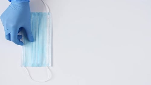 Face Mask, Hand Sanitizer, and Latex Gloves