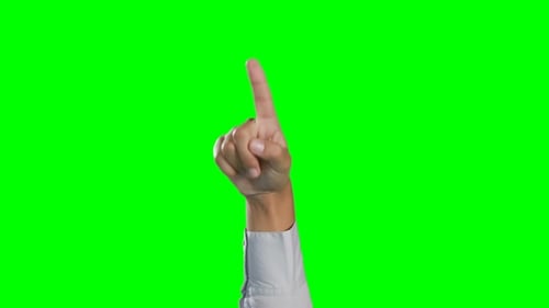 Nahaufnahme der Hand mit futuristischem Digitalbildschirm