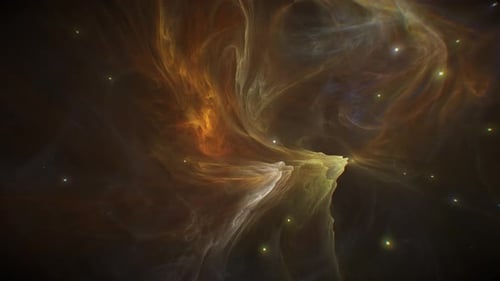 Abstract Space Nebula Animation with Glowing Stars Background
