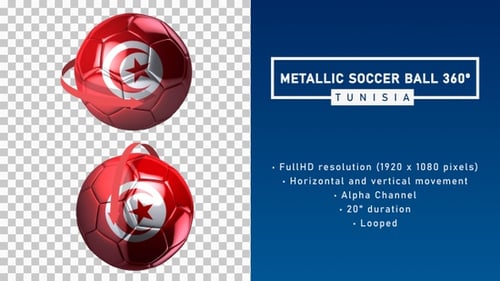 Metallic Soccer Ball 360º - Tunisia