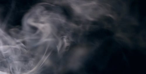 Flowing White Smoke on Dark Background